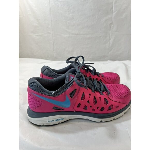 Nike Dual Fusion Run 2 Pink Grey Athletic Running Cross Training Shoes  Size 7.5 - Picture 13 of 13